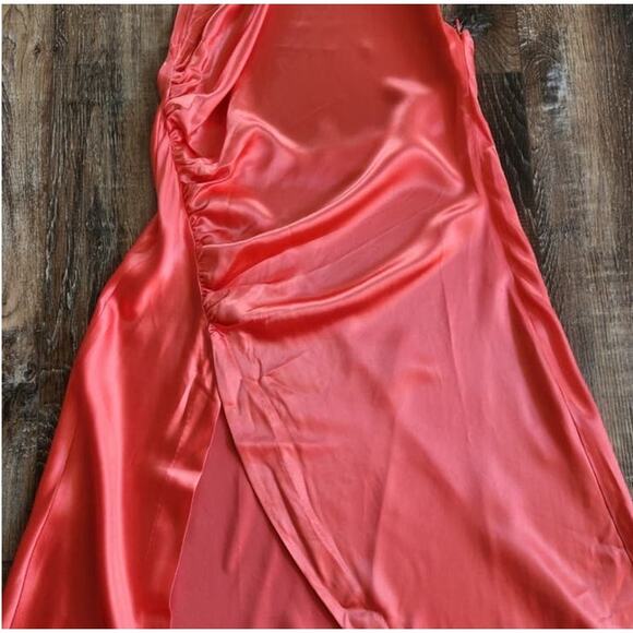 Retrofete Sabrina Dress in Coral Size XS Halter Open Back NWT Maxi Sleeveless - Picture 6 of 14